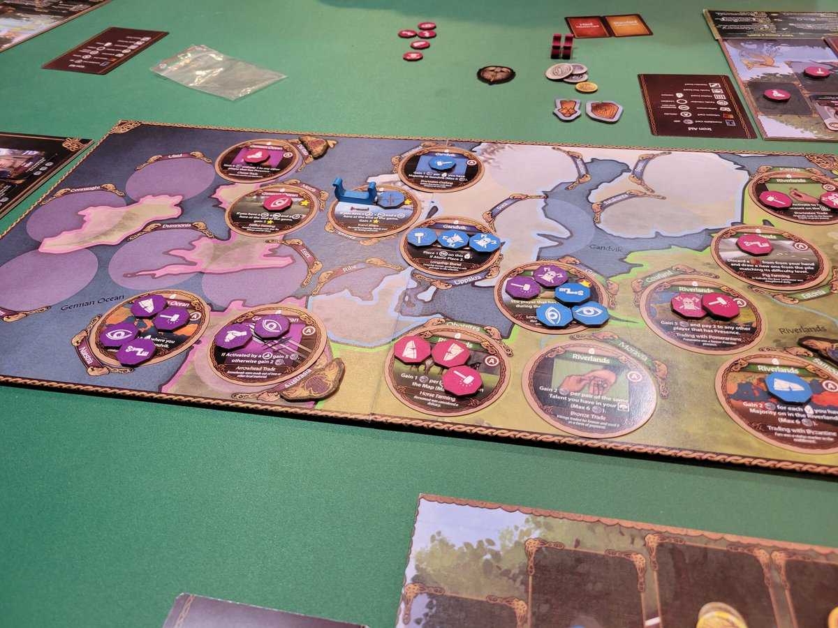 Vendel to Viking from <a href="/IonGameDesign/">Ion Game Design</a> is the predecessor to Pax Viking about building your family heritage. It has strong player interaction along with tough choices makes such an amazing game. Check out late pledges! #boardgames <a href="/Boardgame_girl1/">Jess Cassady 🦖 🌻</a> #boardgame