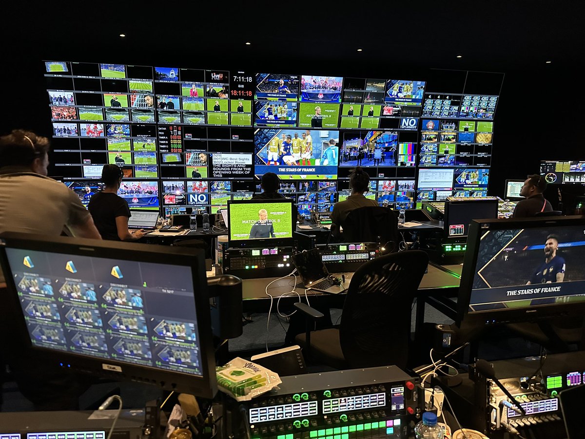 The <a href="/FOXSports/">FOX Sports</a> control room here in Doha #BehindTheScenes #Qatar2022