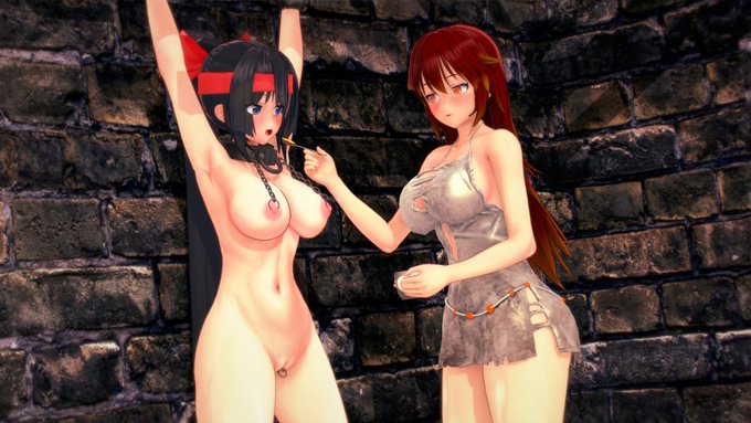 手足が拘束されているので食べさせてもらってるアサギちゃん 