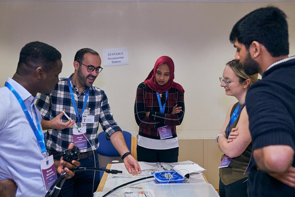 BritSocGastro's tweet photo. What a great afternoon with @BSGTrainees today getting hands-on at #BSGTaster... from #endoscopy to #drains, and from #simulation to #ultrasound 🤩 https://t.co/c2CFj3md8Z
