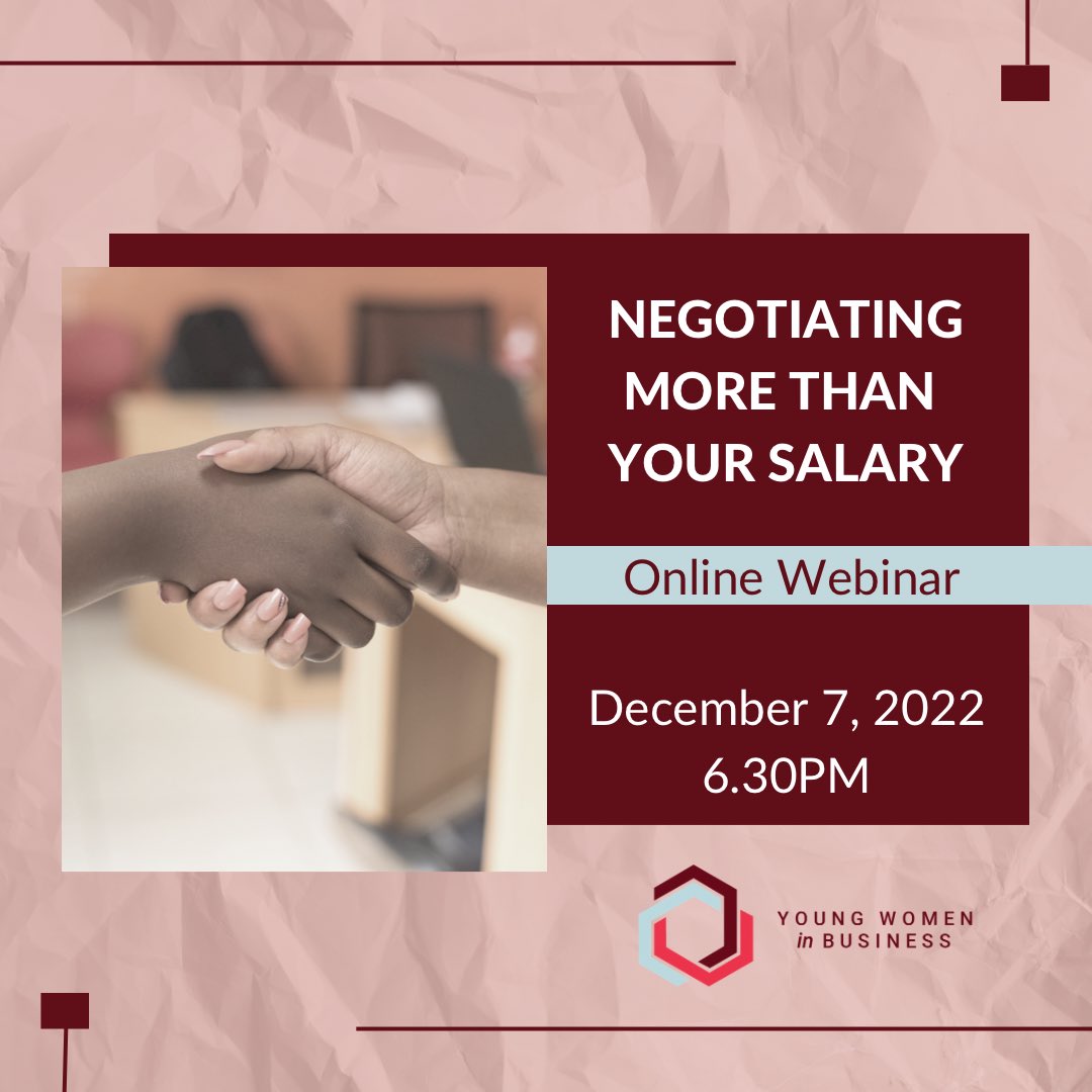Join us on Dec 7 at 6.30 PST for our next virtual webinar: Negotiating More Than Your Salary. 💻 Our panel of experts will share tips, tricks &amp; resources on how to negotiate for more when offered a job or during performance reviews. eventbrite.ca/e/473760449257