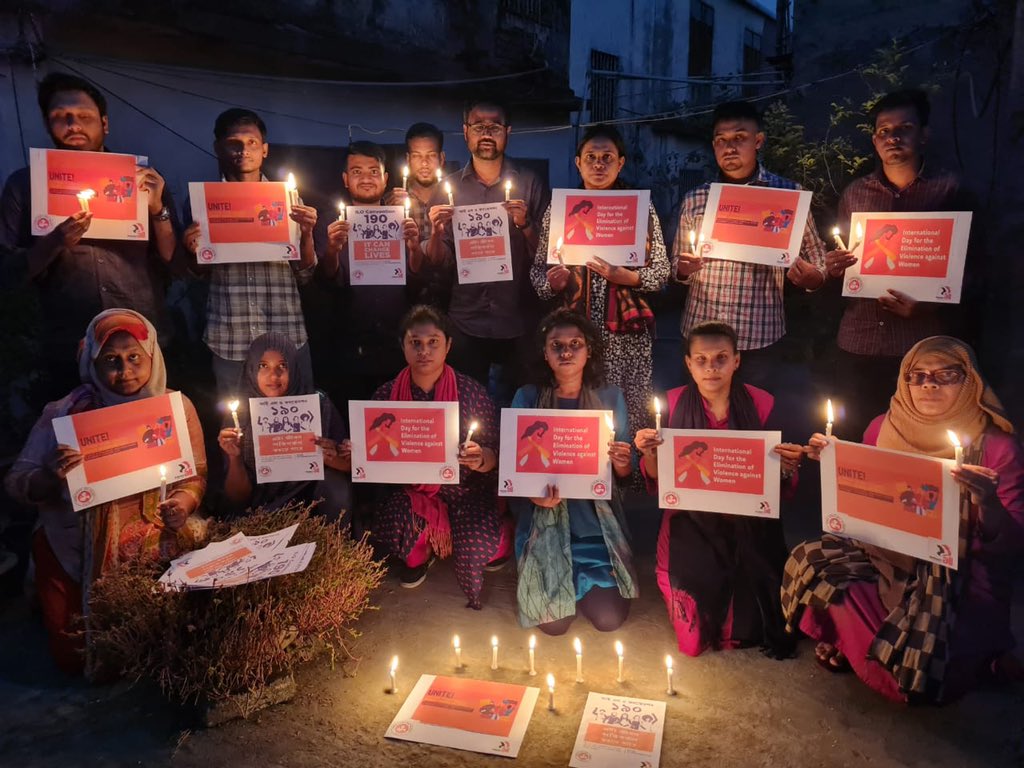 NazmaAkter73's tweet photo. On this #16daysofactivism join us in the fight for elimination of #GBV against women &amp; girls &amp; to #ratifyiloC190 #EndGBV 
@IndustriALL_GU https://t.co/8noEh47H0X