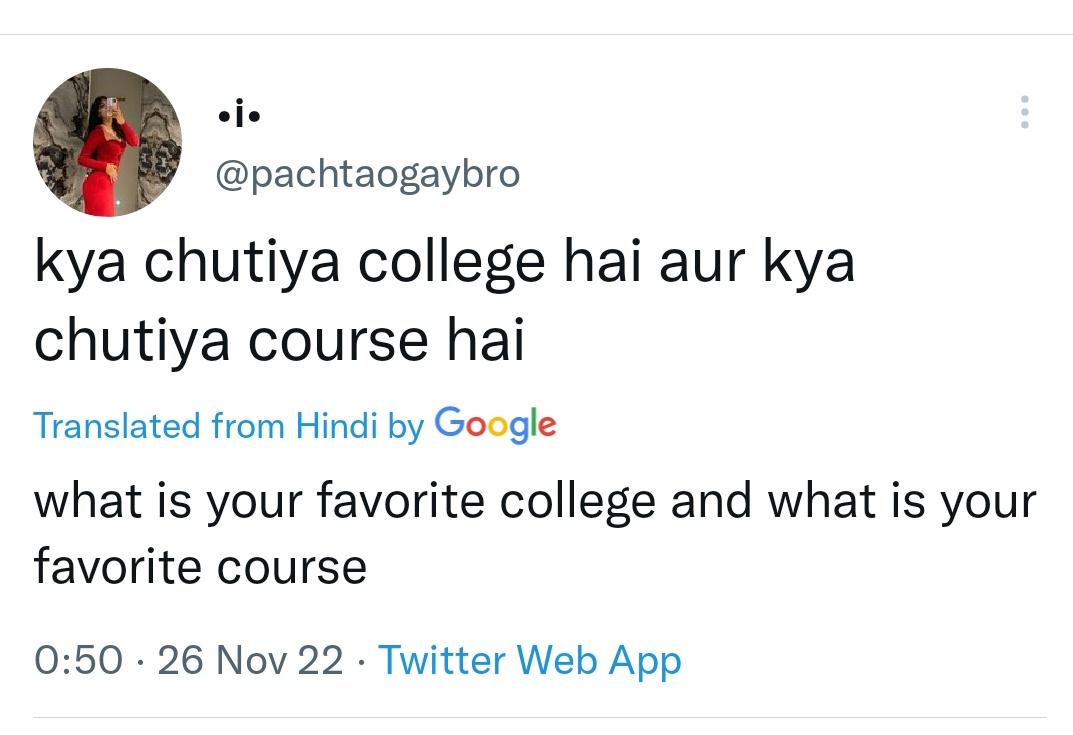 Samdcunha7's tweet photo. @pachtaogaybro Google maasi!! Please yaar Naya translator la do!🙄 https://t.co/jQWIIB0hJE