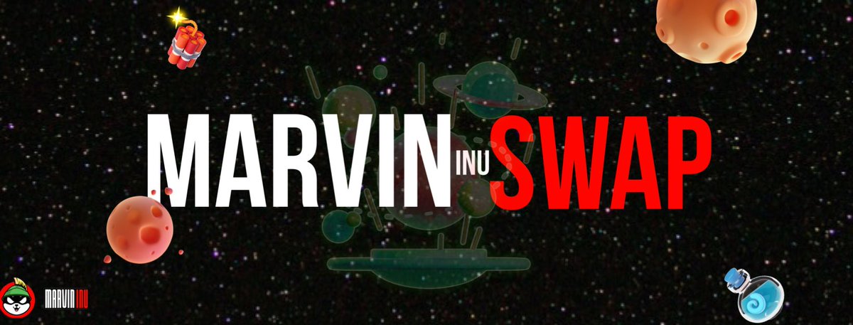 Marvin_Inu's tweet photo. BOOM! 🧨

The 2.1 website with extra intergalactic bullishness!

🛸 https://t.co/yxorFQ3nmk

⚡Once again Marvinauts can buy Marvin directly from our website!

And we are proud to show the world the first version of the official $MARVIN SWAP!

#Marvininu #Elonmusk #bsc #eth https://t.co/DHwIeHmX9x