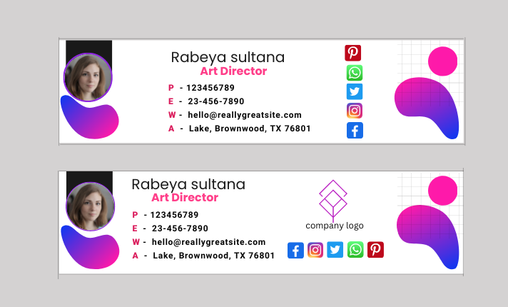 rabeya2018ru's tweet photo. email signature design
#facebook #linkedin #business #twitter #pinterest #instagram #VicVotes2022 
#MMA2022
#السعوديه_بولندا
#TUNAUS
#تونس
#デューク
#Australia
#ブラタモリ
 #HTMLsignature  #Signature #emailSignature 
hire me :https://t.co/UOYqZavwNF https://t.co/vi9r9cVJHa