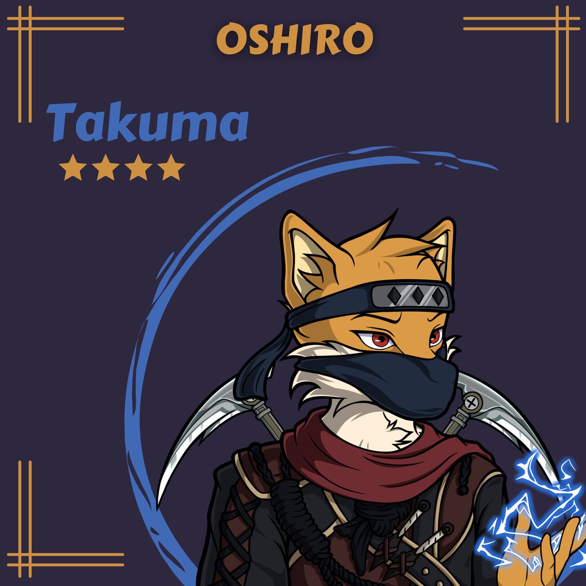 I present to you the first character the fox Ronin named Takuma. 3 more to discover…