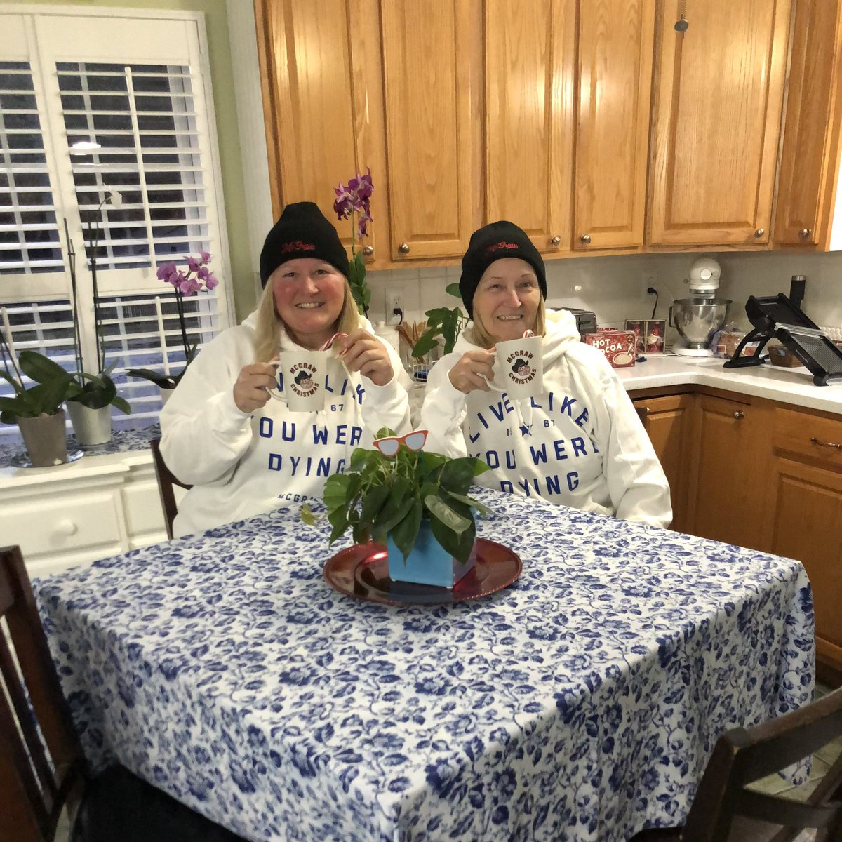 TheTimMcGraw's tweet photo. My Mom and my sister Tracey rocking the new merch!!  Check out the new holiday collection.  Hope y’all had a great Thanksgiving.  
https://t.co/eBMA9f2h3k https://t.co/CUGdLa0HeQ