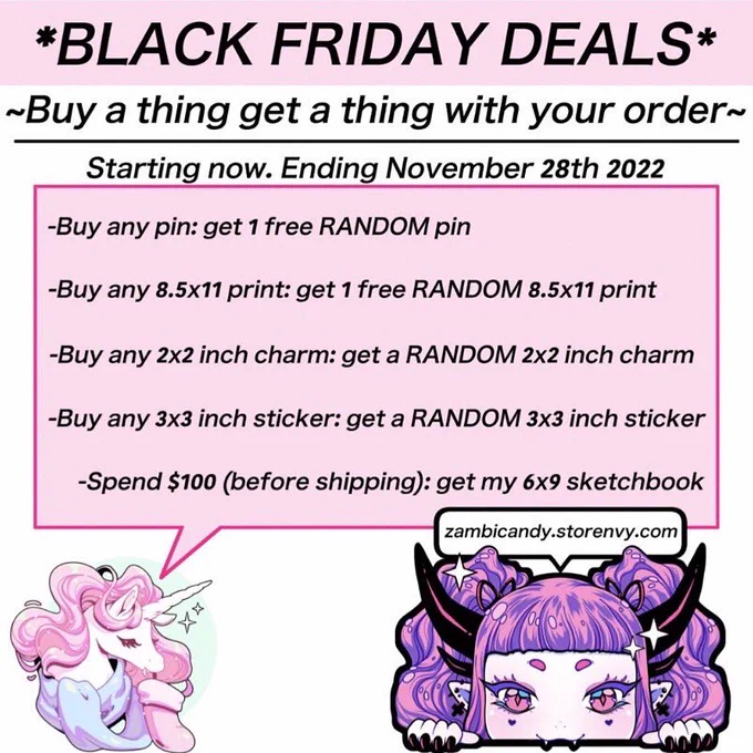 Hey it's #SmallBusinessSaturday and my #BlackFriday / #CyberMonday deals are still going! RTs very, very appreciated!! 💖💖💖 