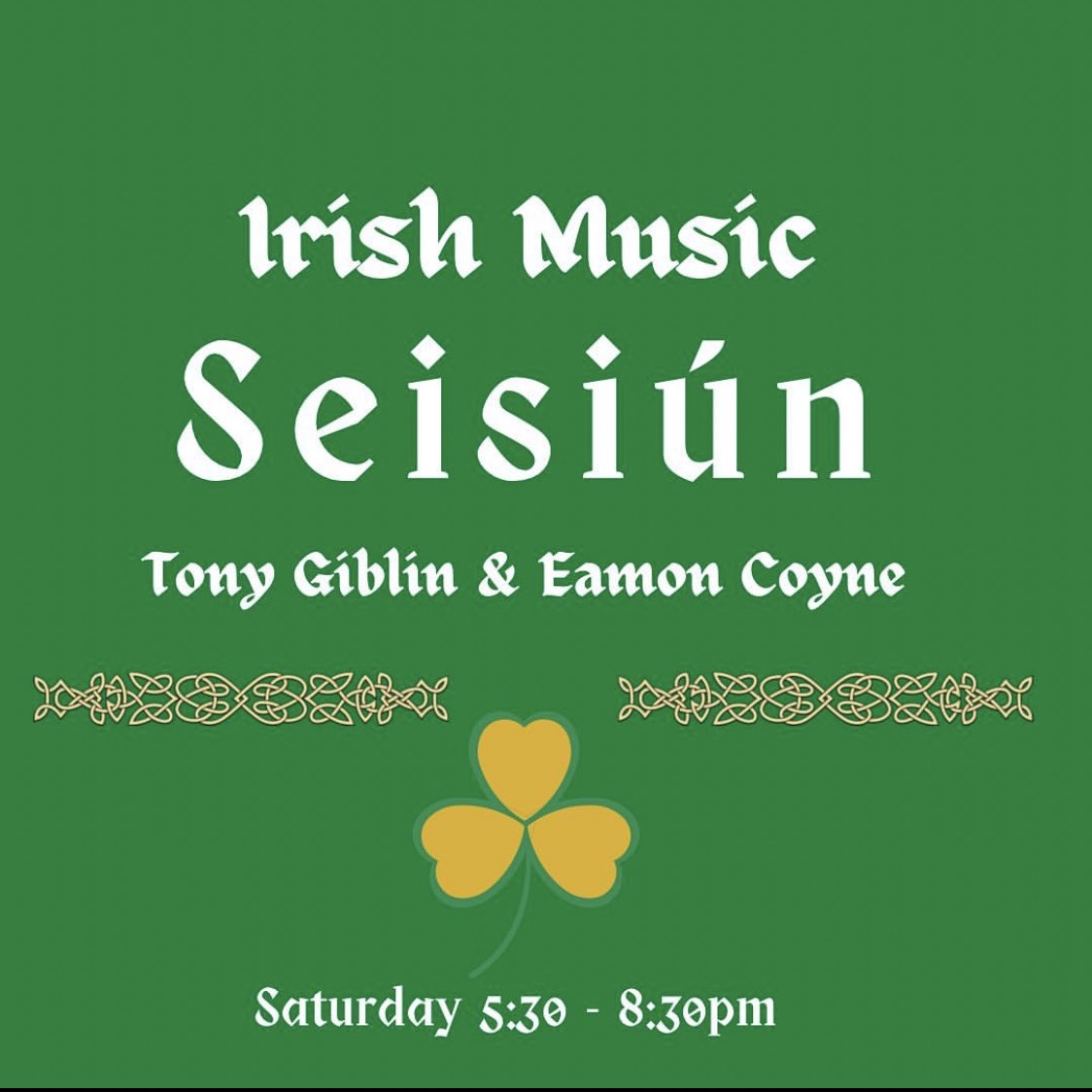 Did you know we have an Irish Music Seisiún every Saturday at 5:30pm? 🍻 Later in the night, things will turn up with @djruggedone  from 10pm-1:30am!