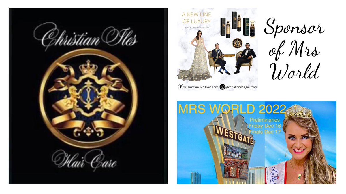 EvaZellhofer's tweet photo. Christian Iles Hair Care
is one of the official Sponsor of Mrs. World Pageant 

#EvaZellhofer #MrsAUSTRIAWorld
#RoadToMrsWorld #MrsWorld2022
#MrsWorld #ChristianIles #ChristianIlesHairCare #MrsWorldPageant #ShaylynFord
#MrsWorldLasVegas
#MrsWorldInc #MrsAustria
#OfficialMrsWorld https://t.co/te3qae73a1
