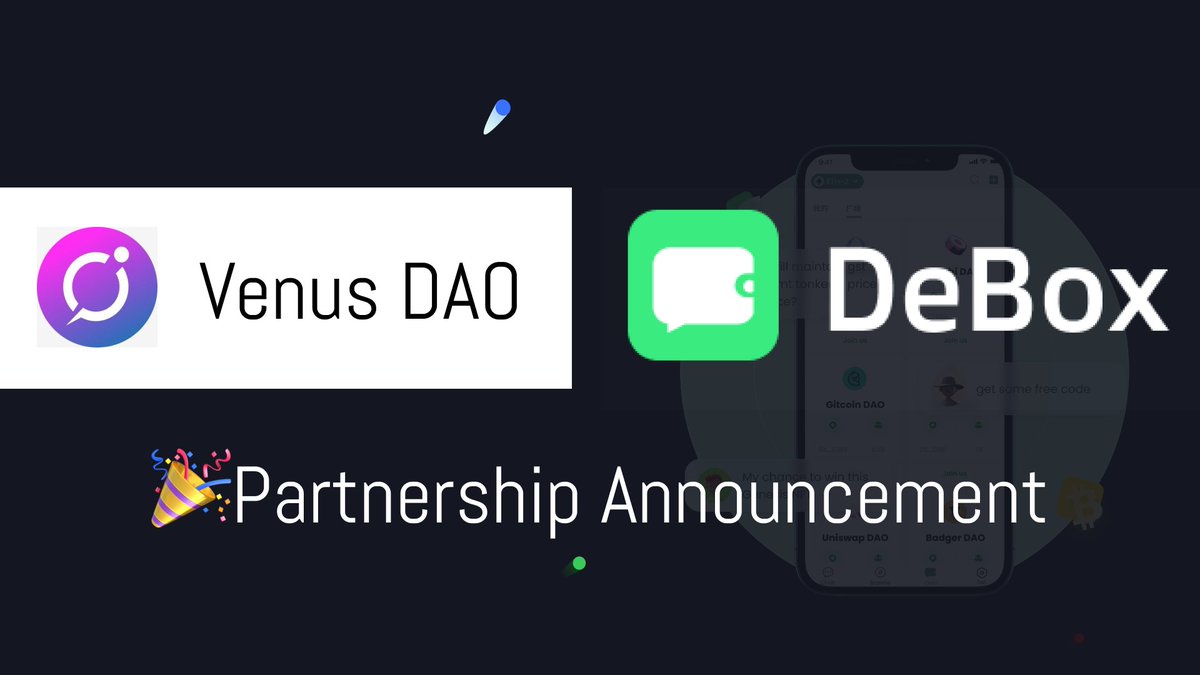 DeBox_Social's tweet photo. Debox x  Venusdaoc
🔥Venus DAO is a collaborative network of blockchain foundations, developers, content creators, community consensus makers and blockchain enthusiasts working together to form a decentralized organization.
Join Venus DAO Club now!👇 
https://t.co/kb1kReHYsA https://t.co/7vjNEskPE0