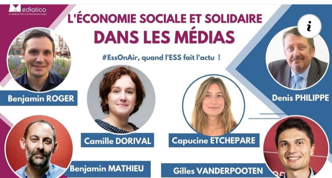 [#Ess - Talk-show] <a href="/MEDIATICO_FR/">MEDIATICO</a> : #EssOnAir le 29/11 à 13h30 sur le thème "L'#Ess dans les #Médias" ➡️ facebook.com/10005140313415…🎙cc <a href="/AesioMutuelle/">AÉSIO mutuelle</a> <a href="/camille_dorival/">Camille Dorival</a> <a href="/LemonTri/">Lemon Tri</a> <a href="/reporterdespoir/">Reporters d'Espoirs</a> <a href="/ESS_France/">ESS France</a> <a href="/DenisP_CressPac/">Denis PHILIPPE</a> ⤵️