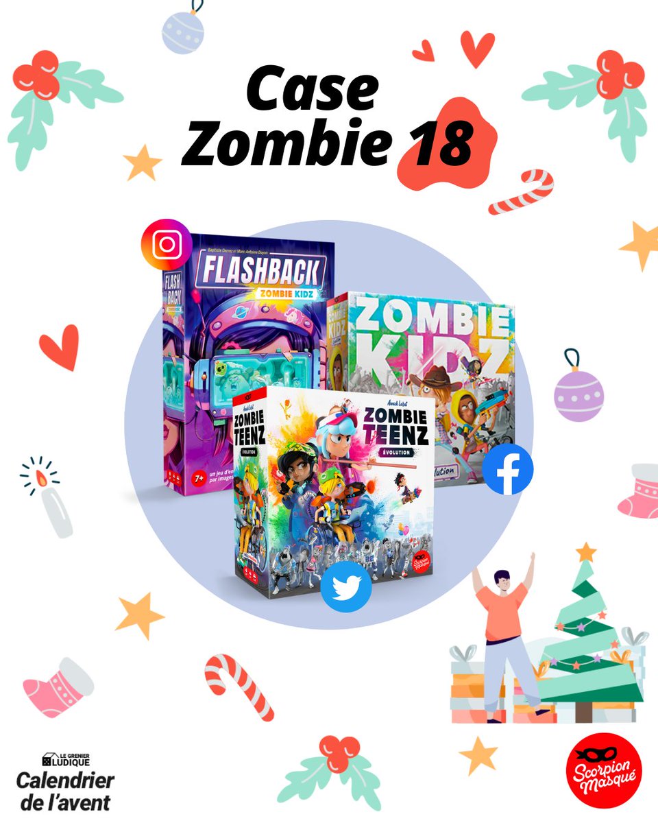 GrenierLudique's tweet photo. 🔴 #CalendrierDuGrenier | Case 18

🎁 À gagner : 1 x #ZombieTeenz
➡️ RT + Follow 
@GrenierLudique + @Scorpionmasque

✅ TAS le 20/12/22 (#Concours sur FB et IG également cf image) 

Ouvert à 🇫🇷 &amp; 🇧🇪
#jds #JeuConcours #j2s #bgg #concours #ZombieKidz #FlashbackZombieKidz #Zombie https://t.co/MsL9fi7L1g