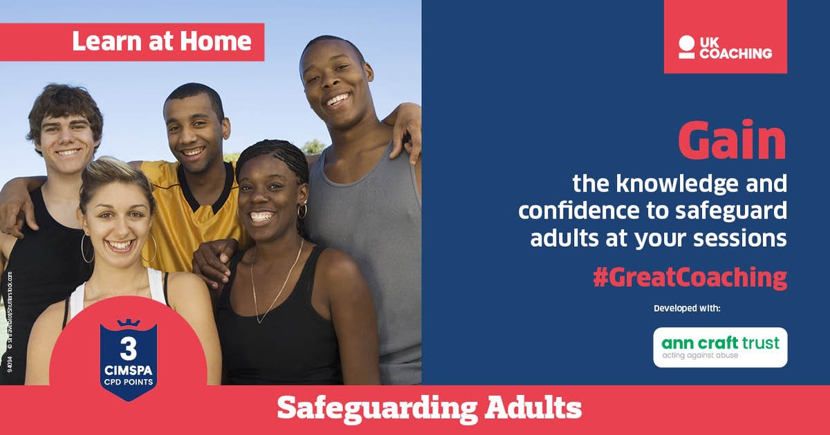 Nobody should have to worry about abuse or harassment

Our online course, Safeguarding Adults, can help you create a safe environment for everyone you coach

What will you learn? 

Enrol now 👉 bit.ly/3VpcVvx

#SafeguardingAdultsWeek