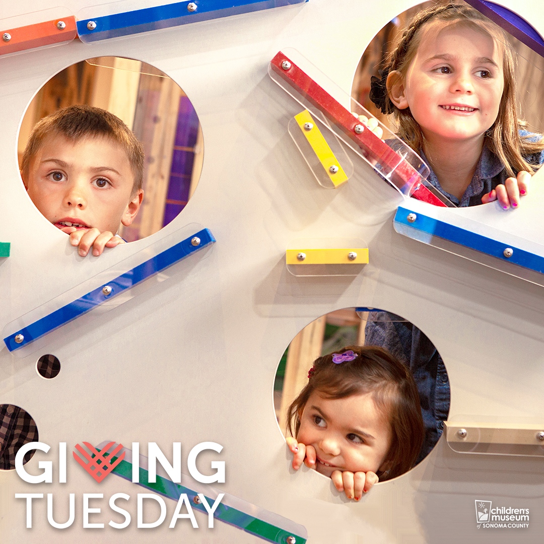 Your gift supports Sonoma County families &amp; children! This #GivingTuesday, you can provide enriching learning opportunities to 140,000 children in our community by donating to The Children’s Museum of Sonoma County. 💜Please give today at: l8r.it/dkiA