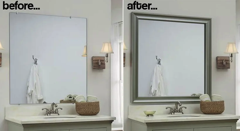 youframeit's tweet photo. Just Frame It is as easy to assemble as 1, 2, 3.

1. Snap-in all four sides

2. Move the plate at the back horizontally

3. Slide onto your mirror and VOILA!

#MirrorFrames #DIY #ComingSoon https://t.co/3CtLwJLmNV