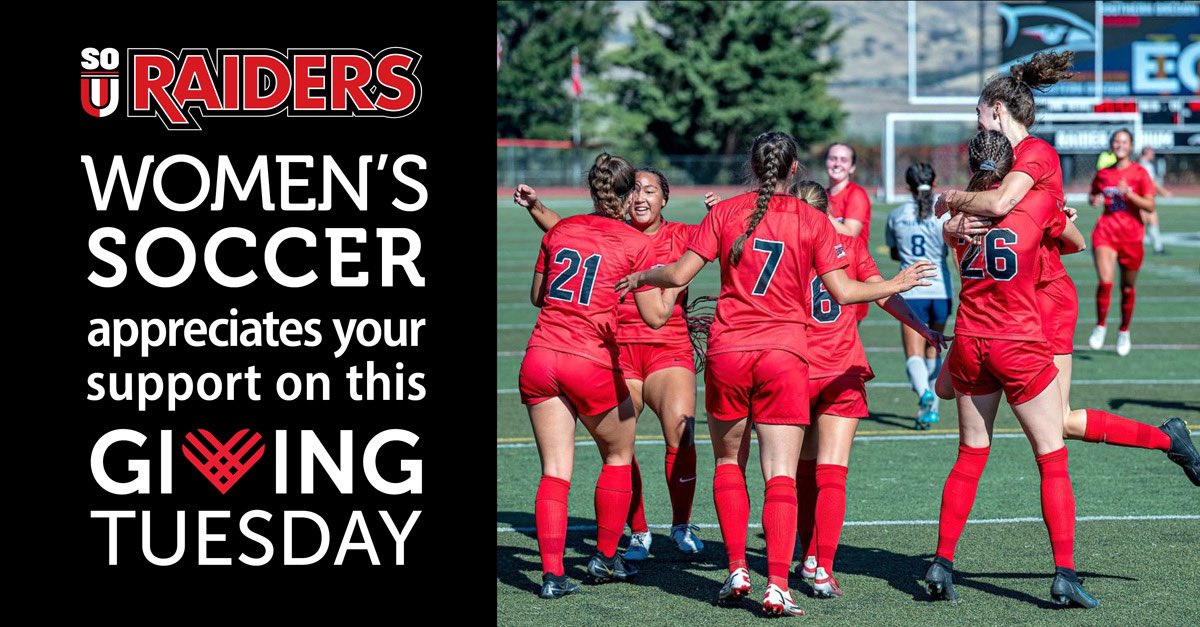 Gratitude and thankfulness are attitudes we strive to embody as team at SOU, as we have SO much to be thankful for. Giving Tuesday (Nov 29) is a special day that reflects those same values. If you’d like to donate as part of Giving Tuesday, please visit giving.sou.edu/womens-soccer 🫶🏼