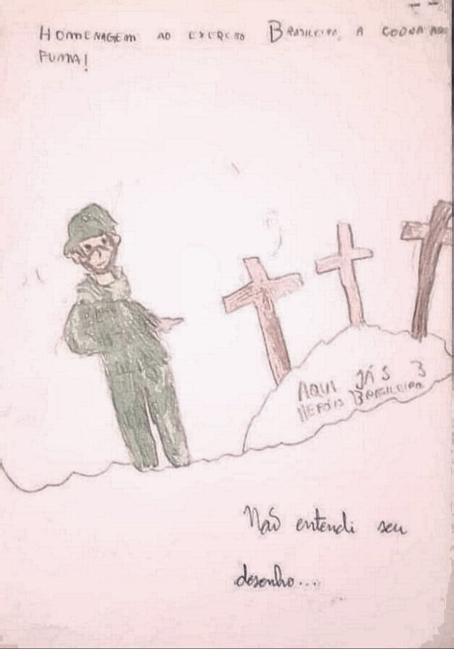 feb_brasil's tweet photo. O pequeno Samuel Scafuto, 10 anos, de Juiz de Fora/MG fez na escola um desenho sobre os Três heróis brasileiros, porém a Professora na entendeu... 
Nós entendemos, Samuel...

Deixe seu recado pra Samuel https://t.co/zqN3hCMmMu