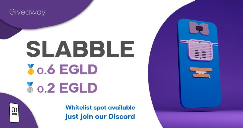 BattaglioMattia's tweet photo. ⚠️ATTENTION PLEASE!!!⚠️

Next 💎?
@SlabbleNFT 

🔥0.8 $EGLD total prize🔥

📌#ElrondGiveaway 
  💸Follow @BattaglioMattia &amp; @SlabbleNFT 
  💸❤️&amp; RT
  💸Tag 3 friends
  💸Join https://t.co/0K5RGjVhKz and get a WL spot

🎁0.6 $EGLD
🎁0.2 $EGLD
⏰48h ends

#NFTs #NFTGiveaway https://t.co/7py1ZAffQb
