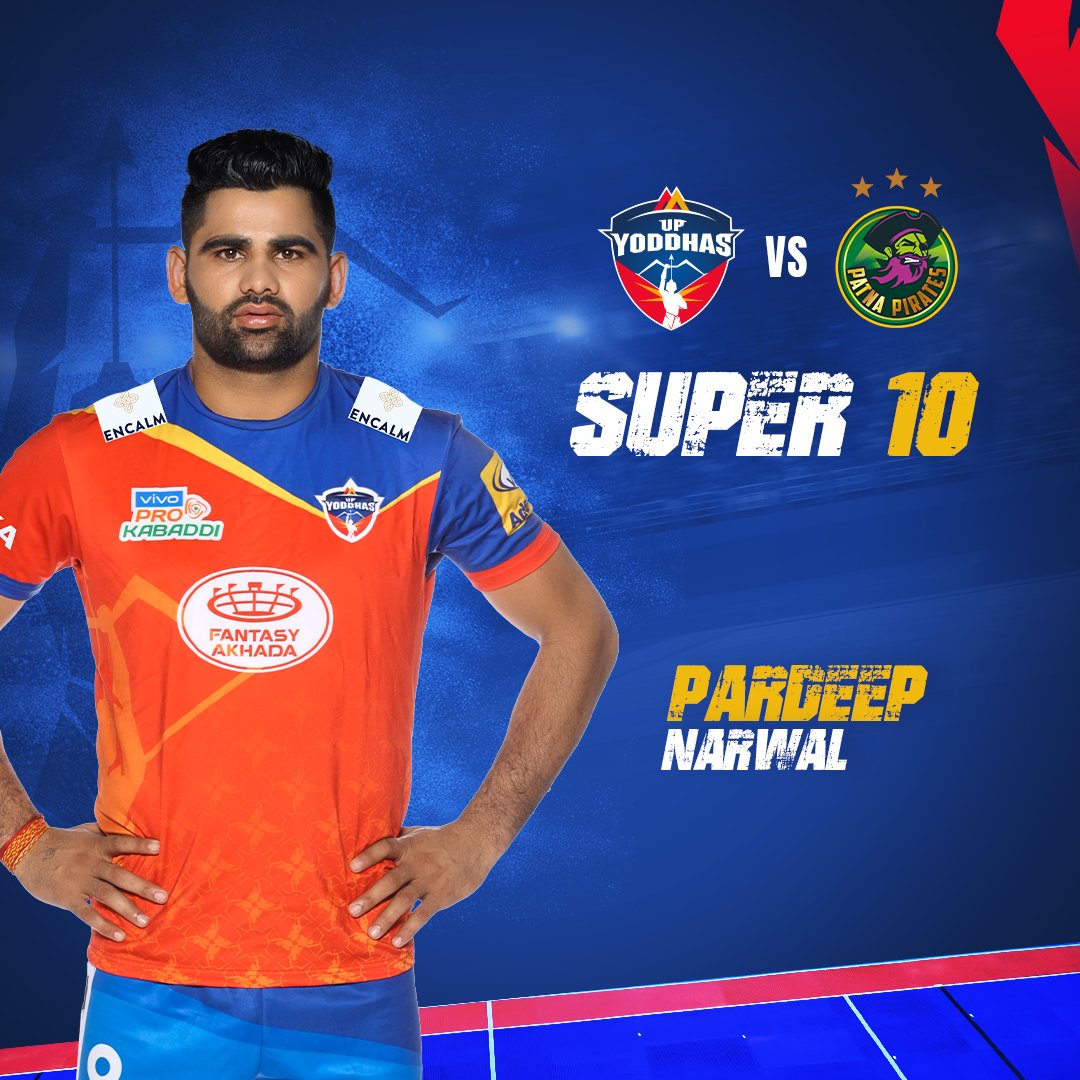 UpYoddhas's tweet photo. Mr. Consistent, kyunki Super 🔟 laana to hai inke baaye haath ka khel 🔥

#UPvPP #SaansRokSeenaThok #YoddhasHum #vivoProKabaddi #FantasticPanga #GMRGroup #GMRSports https://t.co/yJhCujUNM0