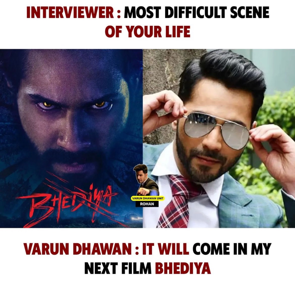 Varundvnadmire1's tweet photo. The transformation scene 🔥 and he killed it so bad that jealousy is common 😗🔥✨  #VarunDhawanHitInBhediya https://t.co/jj6ut8xEgC