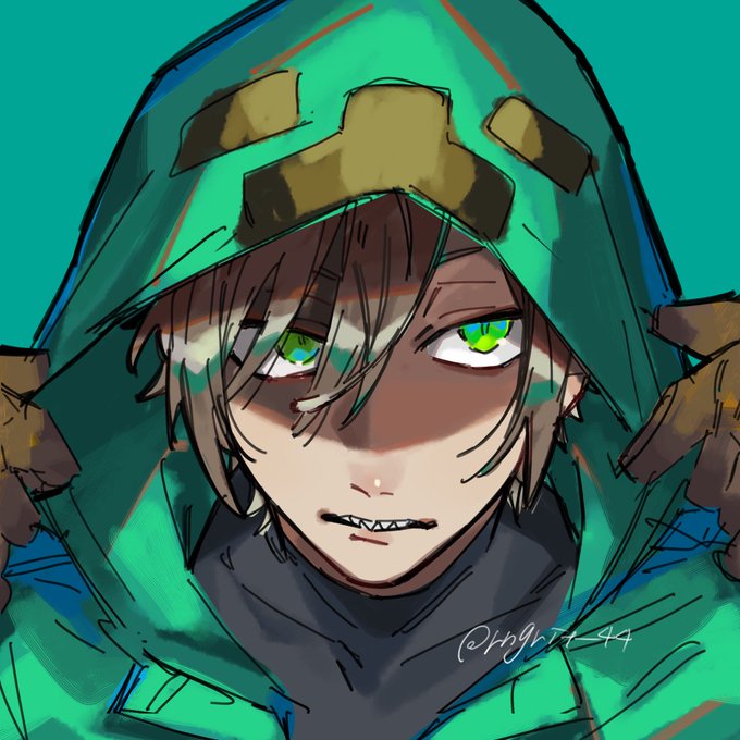 「green eyes green hoodie」 illustration images(Popular)｜2pages
