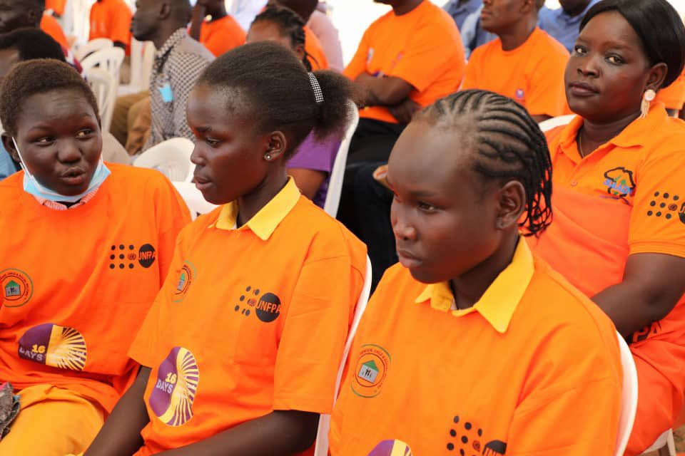 AfriYAN_SSD's tweet photo. Launching of the 16 days of activism campaign 2022 in Nyakuron Cultural Center Juba with focus on Gender Based Violence. #respectstartswithme #callitout #16Days https://t.co/6azzpdLyEa