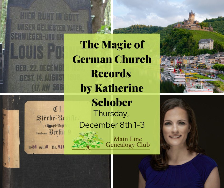 Next up for MLGC is Katherine Schober of <a href="/GermanUnlocked/">Germanology Unlocked (Katherine Schober)</a>!  Learn how to extract the exact information you need from German church records – without needing to speak German! Dec 8, 1PM EST in person &amp; Zoom see info in bio.

#genealogy
#ancestry
#dna 
#familytree
#germangenealogy