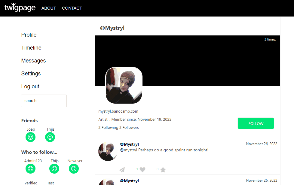 twigpage's tweet photo. Created my own microblogging website, called Twigpage. Check it out: https://t.co/glFXnjB5Dh and claim your handle, before they are gone... signing up is easy and fast. #Twitter #TwitterBlue #TwitterTakeover https://t.co/M1zhJRDdOQ