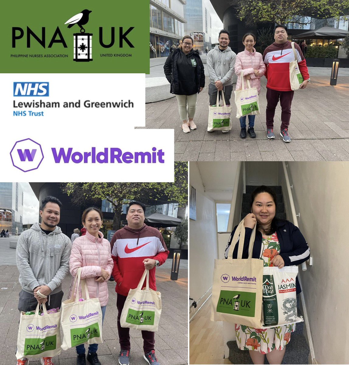 <a href="/PNA_UKnurses/">PHILIPPINE NURSES ASSOCIATION UK 💙</a>’ local ambassador <a href="/alyssa_fem/">Alyssa Fem Fernandez</a> spent her Saturday meeting newly-arrived nurses &amp; RT from the #Philippines to provide them w/ pastoral packages made possible by <a href="/WorldRemit/">WorldRemit</a>. They’ll be working <a href="/LG_NHS/">Lewisham and Greenwich NHS Trust</a> <a href="/louise_crosby/">Louise crosby</a> <a href="/bentravisceo/">Ben Travis</a> w/ <a href="/GoalsOlivers/">OliversLifeGoals</a>