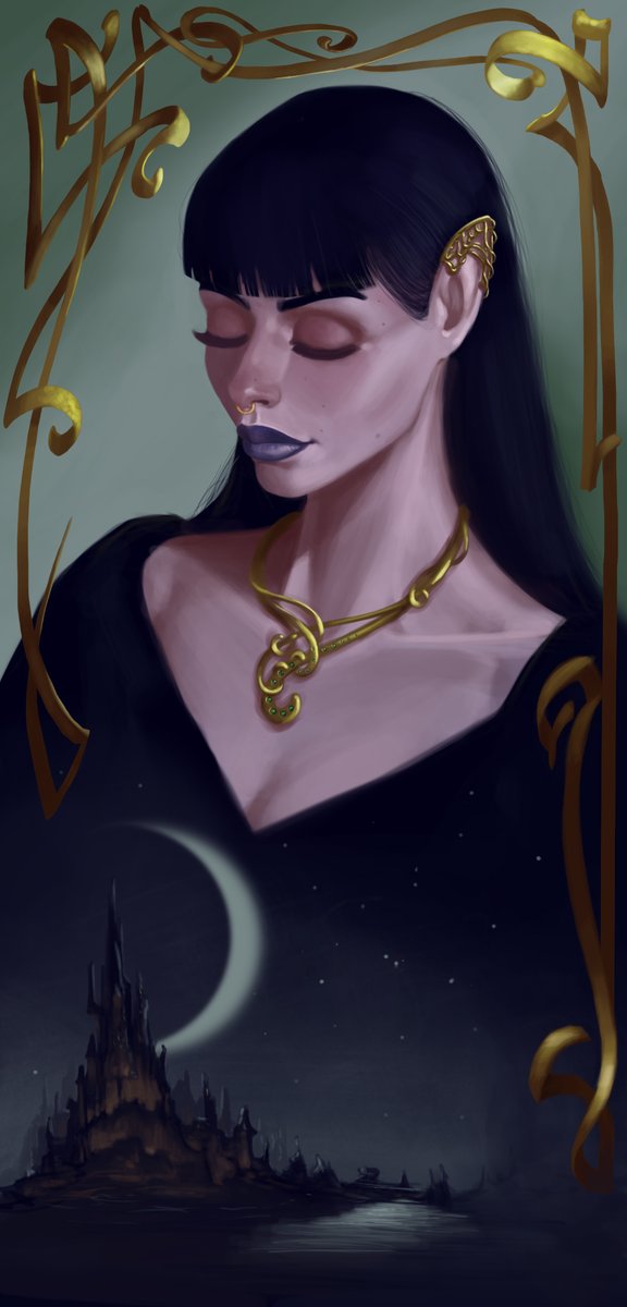 just some morning practice. #fantasyart #DnDcharacter #dndart #characterdesign #portraitart #DigitalArtist