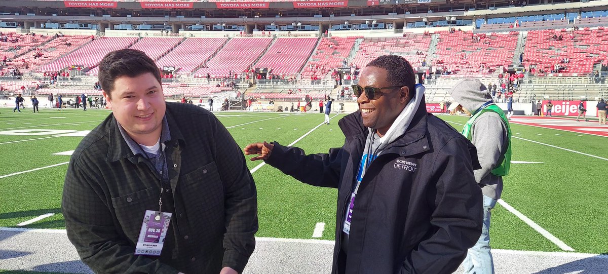 ronnie_slam's tweet photo. At the game with CBS Detroit Producer Dylan Olsen.#CBSDETROIT https://t.co/yApj3yuU4T