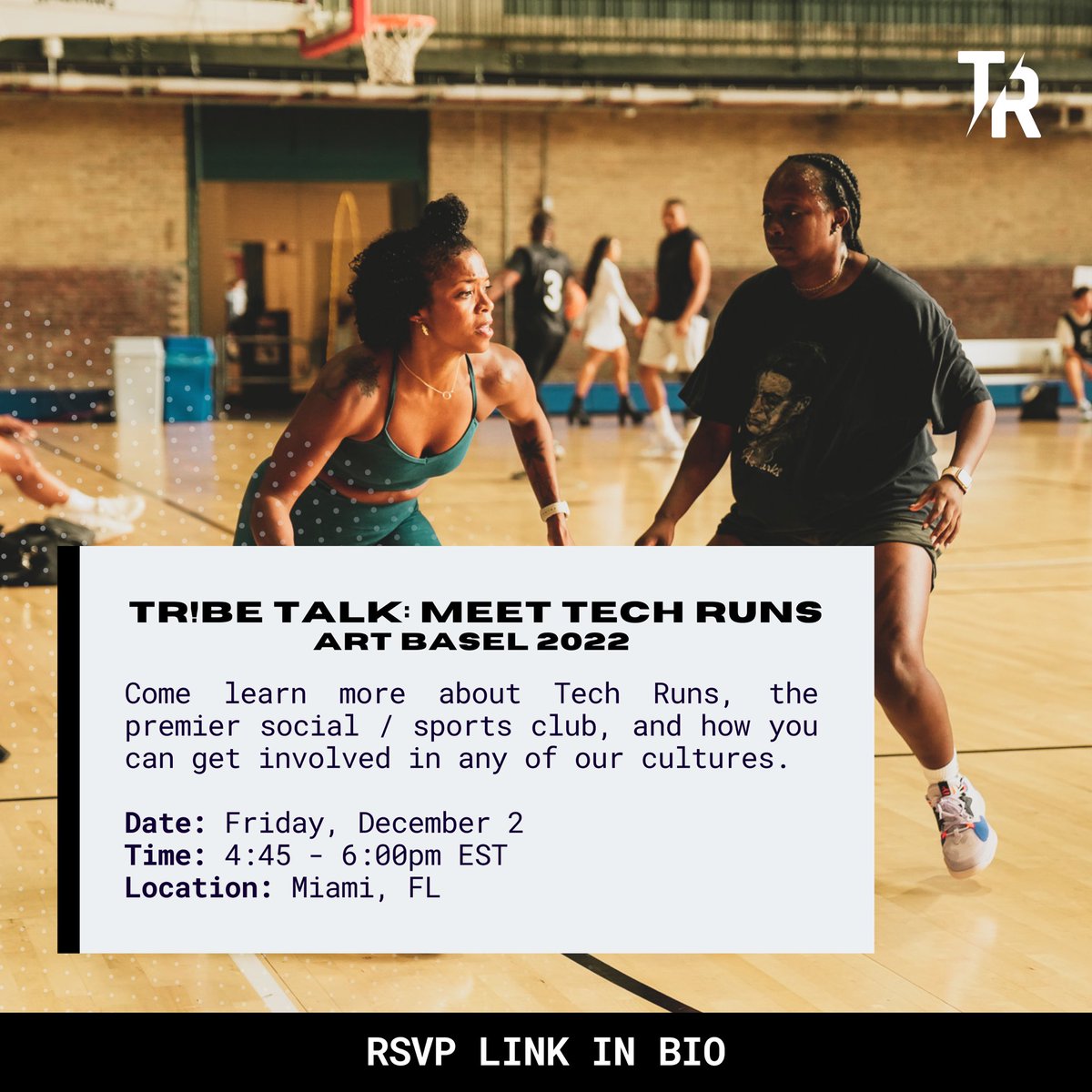 techrunsdao's tweet image. Tech Runs has a spread of Art Basel events for you.

1️⃣ TR!BE TALK: Meet Tech Runs
Fri Dec 2nd | 4:45-6pm | Joy Miami Studios

2️⃣ SOUNDS Afrobeats Party
Fri Dec 2nd | 10pm-4am | Kitchen Social

3️⃣ Tech Runs Basel
Sat Dec 3rd | 1-6pm | SLAM! Miami

RSVP: linktr.ee/techruns