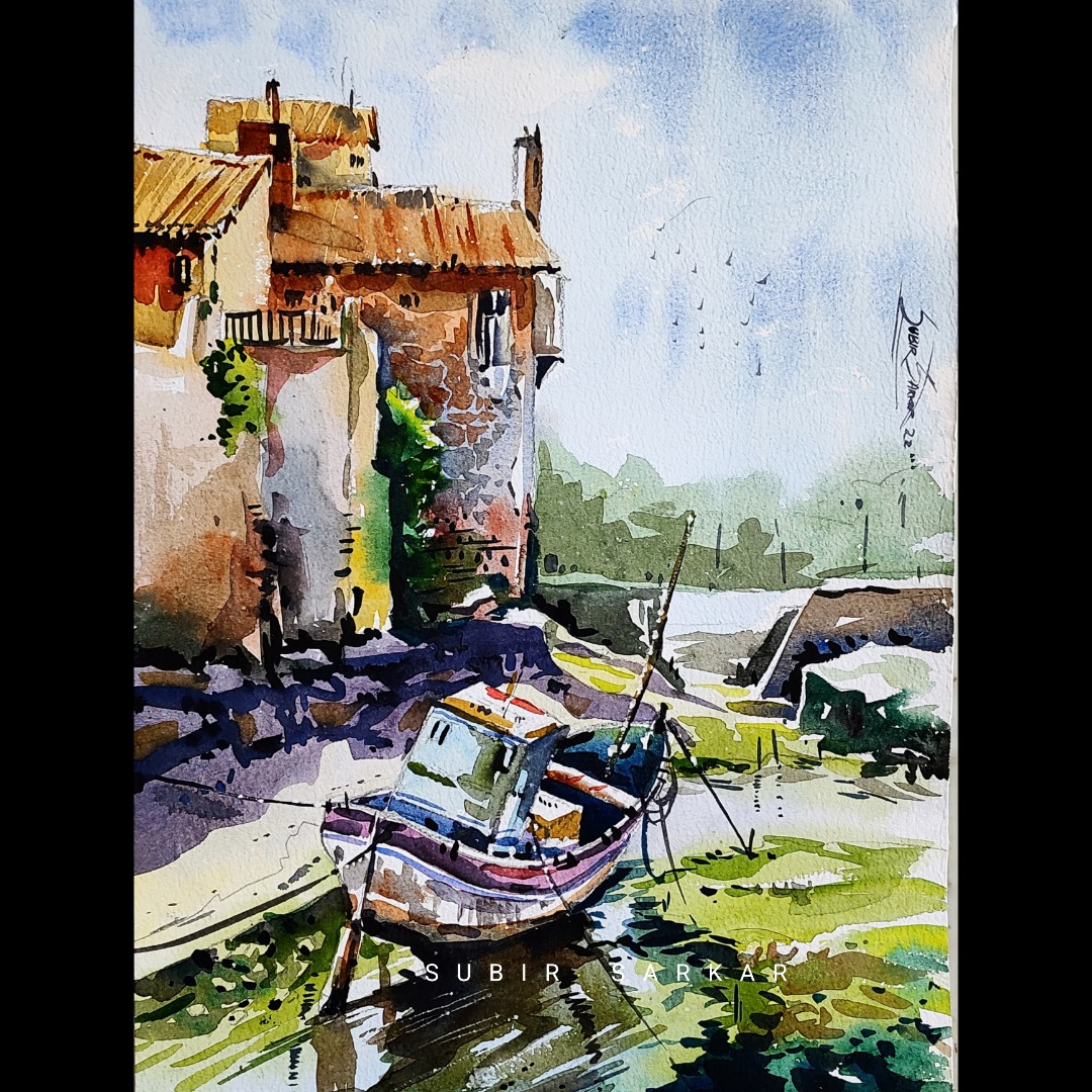imsubirsarkar's tweet photo. #landscape #watercolor #chitrapat #painting 
"L a n d s c a p e" 2022
Watercolor On Chitrapat Paper
Size : 11" × 15" https://t.co/qzkIXAudSL