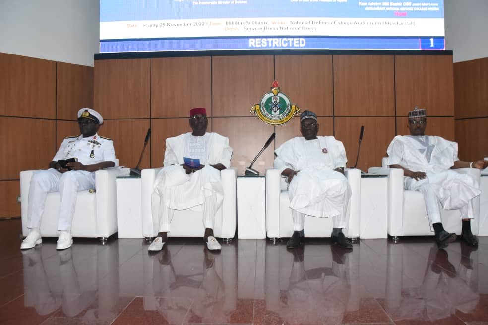 NigeriaNdc's tweet photo. NDC Unveils Book On Lt Gen Chikadibia Isaac Obiakor (rtd)
The National Defence College (NDC) on Friday, unveiled the Strategic Leadership Biography on Lt Gen Chikadibia Isaac Obiakor, titled “Rough Road to Peace” as its Leadership Series Task Order 002 >>https://t.co/jRALvYlHo0 https://t.co/5UixPefd3h