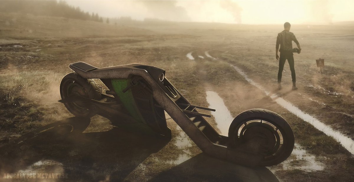joinapocalypse's tweet photo. You didn't think we'd leave you without transportation in such a huge world, did you?

Especially for those who have money left (or at least cola caps) there will be available the fastest and most comfortable motorcycle. The main thing is not to race, mothers still need you. https://t.co/zjwzKtwZMi
