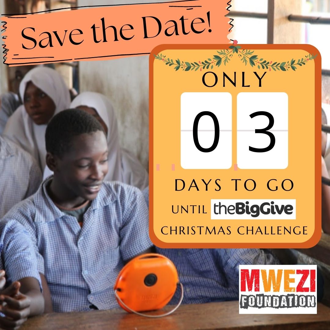 MweziFoundation's tweet photo. THERE ARE ONLY THREE DAYS LEFT UNTIL THE #biggive CHRISTMAS CHALLENGE!

Here's a little bit of info about why we're participating and what we hope to achieve. Make sure to follow us in order to keep up-to-date with news and announcements!
#biggivechristmaschallenge2022 #biggive22 https://t.co/makr6P2Vja