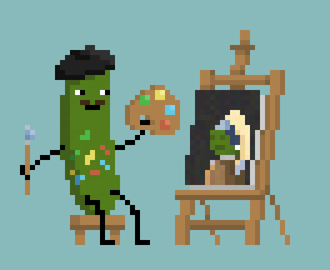Become a  ̷p̷i̷x̷e̷l̷  pickle artist at picklepeople.io
Draw some pickles, mint some pickles. 
100% created by the community. 
Drawing window is open!
FREE mint date TBD.
#nonfungiblepickles