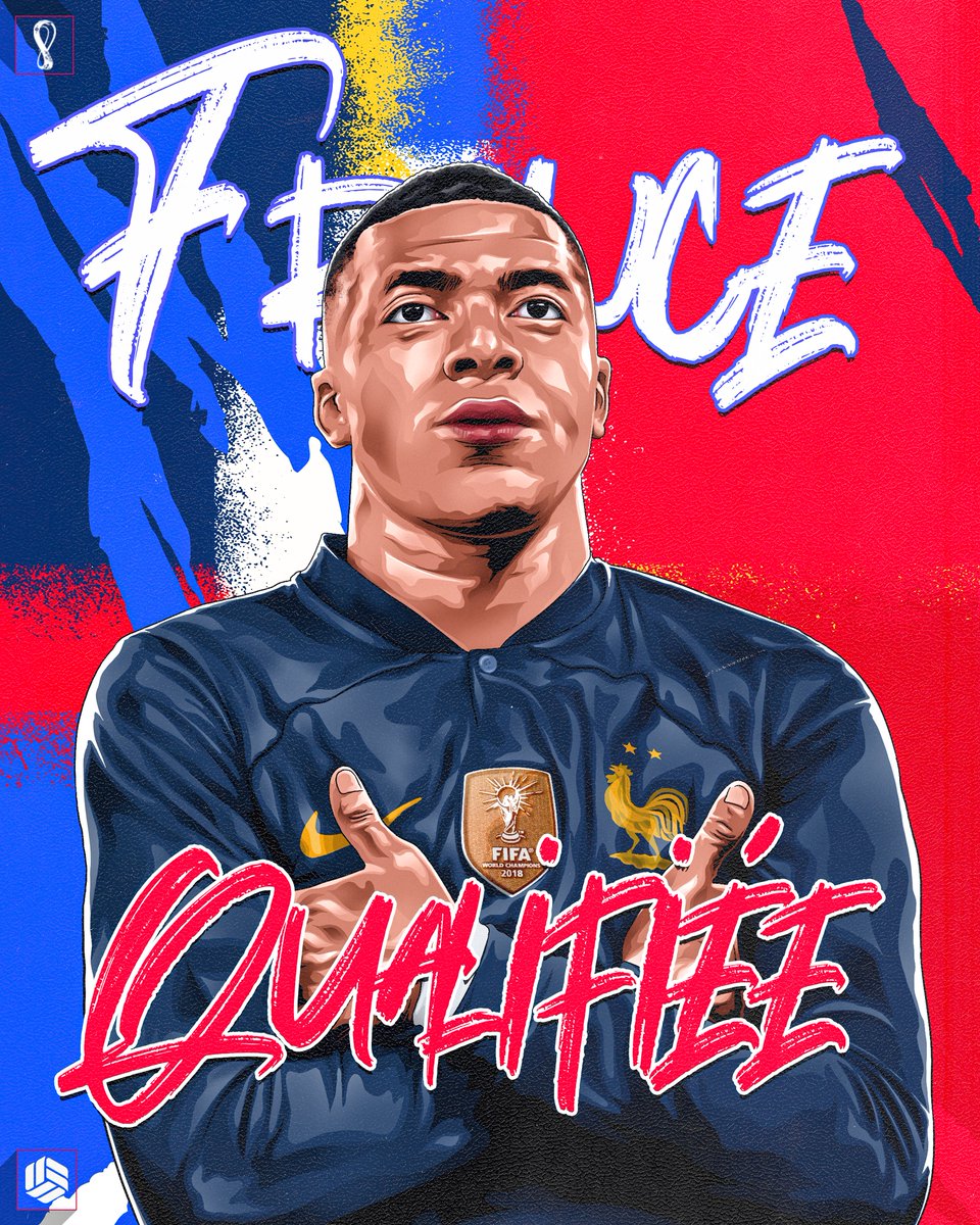 lnstantFoot's tweet photo. 🚨 OFFICIEL ! LA #FRA EST LA PREMIÈRE NATION QUALIFIÉE EN 8ÈMES DE FINALE DE LA #FIFAWorldCup ! 😍 https://t.co/bAn5HnnwC9
