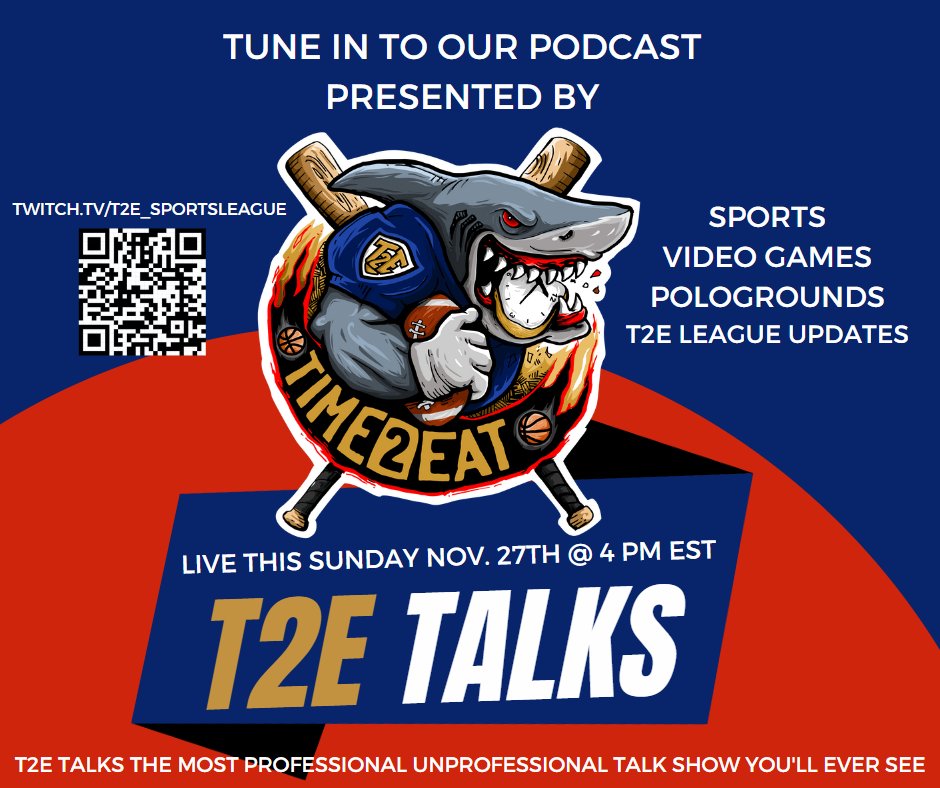 Tune in to the most professional unprofessional podcast you'll ever see!! Tomorrow <a href="/4pm/">4pm</a> 

#twitchtv #PodcastAndChill #T2ETalks #Goodtimes #2k23 #MaddenNFL23