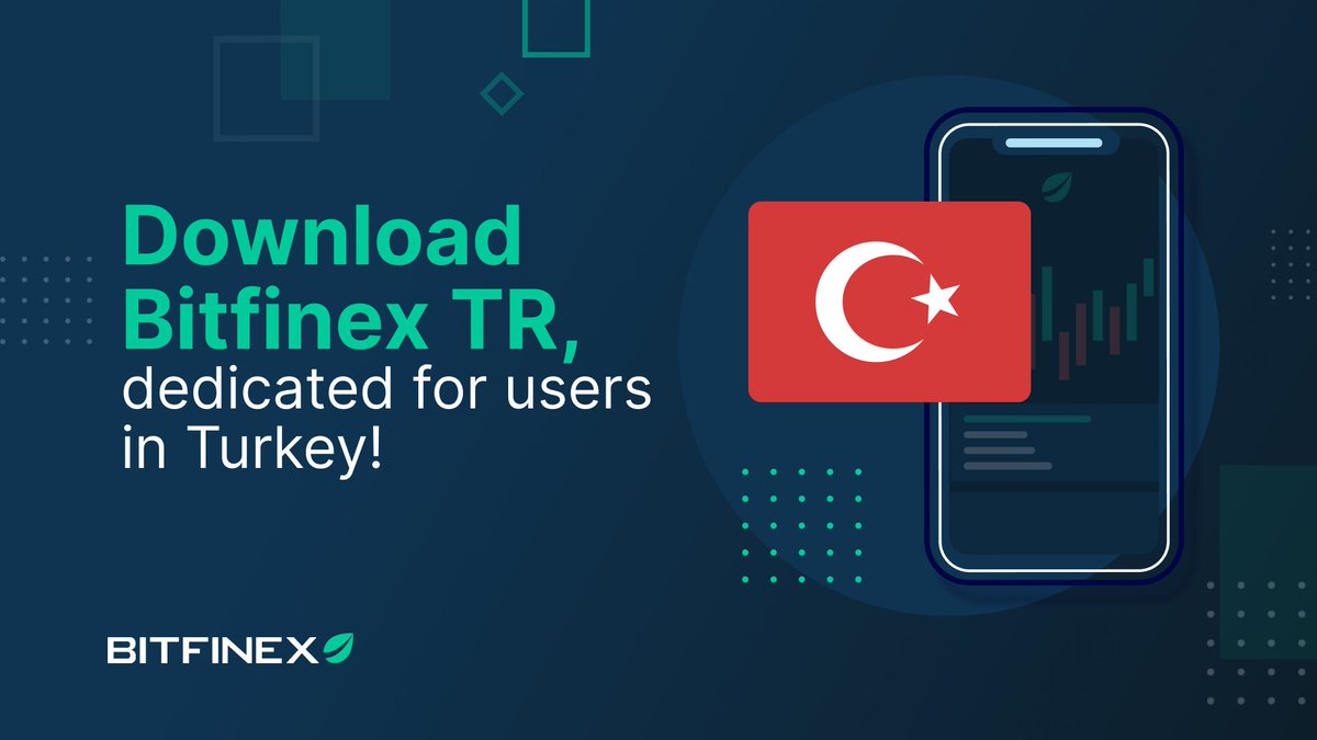 bitfinex's tweet photo. 📢 Callout to our Turkish community! 

Bitfinex has launched a dedicated app - Bitfinex TR! 🇹🇷

Deposit, trade &amp; fund with us! 👍
Available now: https://t.co/9BYMshjUoA https://t.co/KlF3QCO0rn