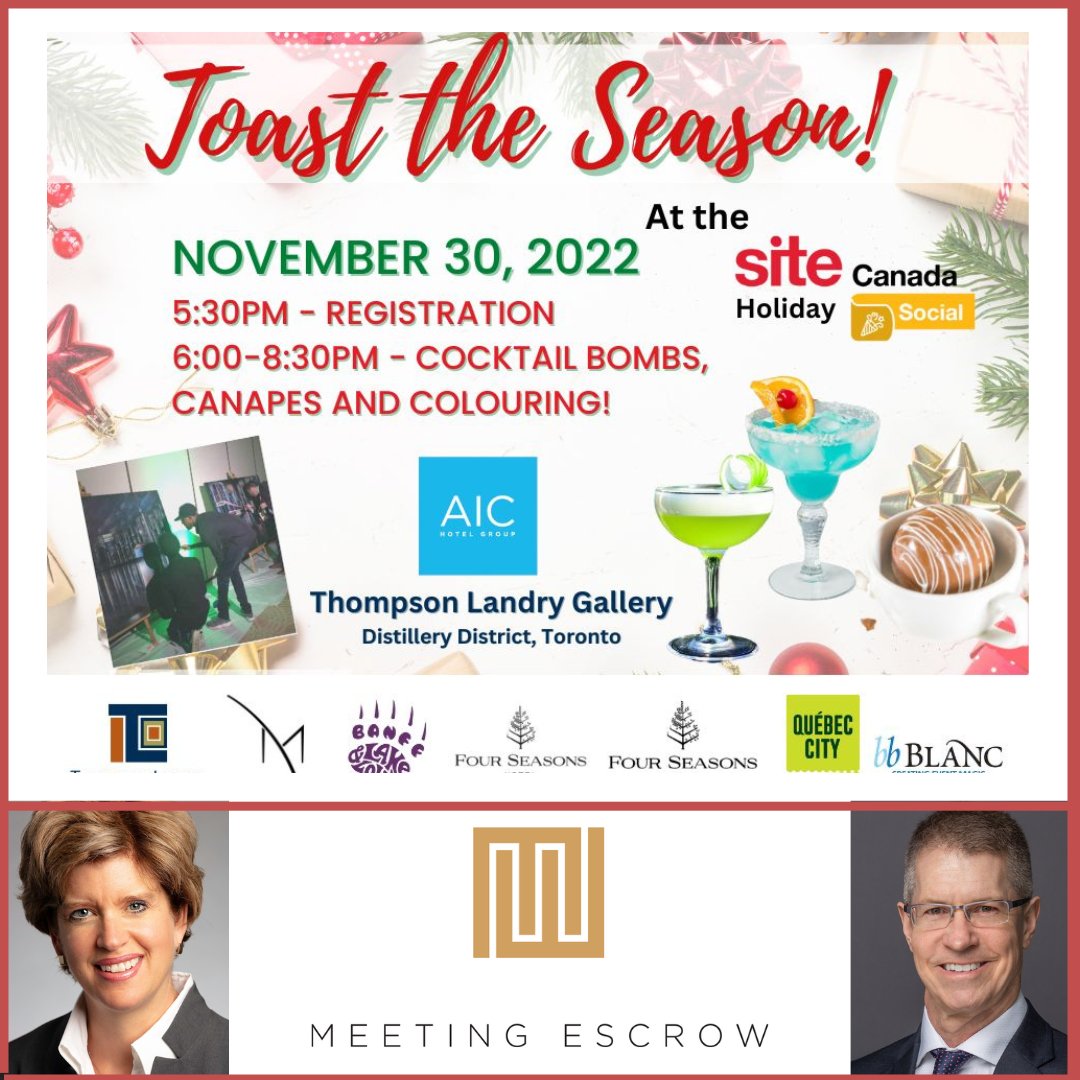 The <a href="/meetingescrow/">Meeting Escrow Inc.</a> team looks forward to seeing everyone at the upcoming <a href="/sitecanada/">SITE Canada</a> #summersocial on November 30.  Here is the link to register if you haven't already done so:  sitecanada.org/index.php?mact…