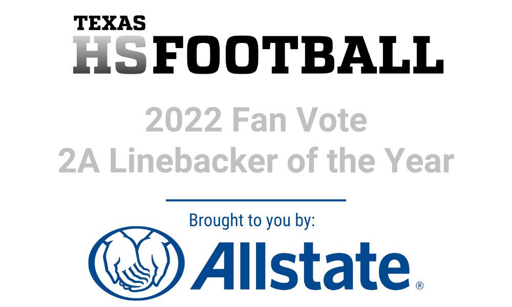 texashsfootball's tweet photo. Vote for the 2A Linebacker of the Year

Vote here: https://t.co/3uCNgBJDrp #txhsfb 

If you know a player in the poll, tag them to let them know. https://t.co/PoUdKWBVI8