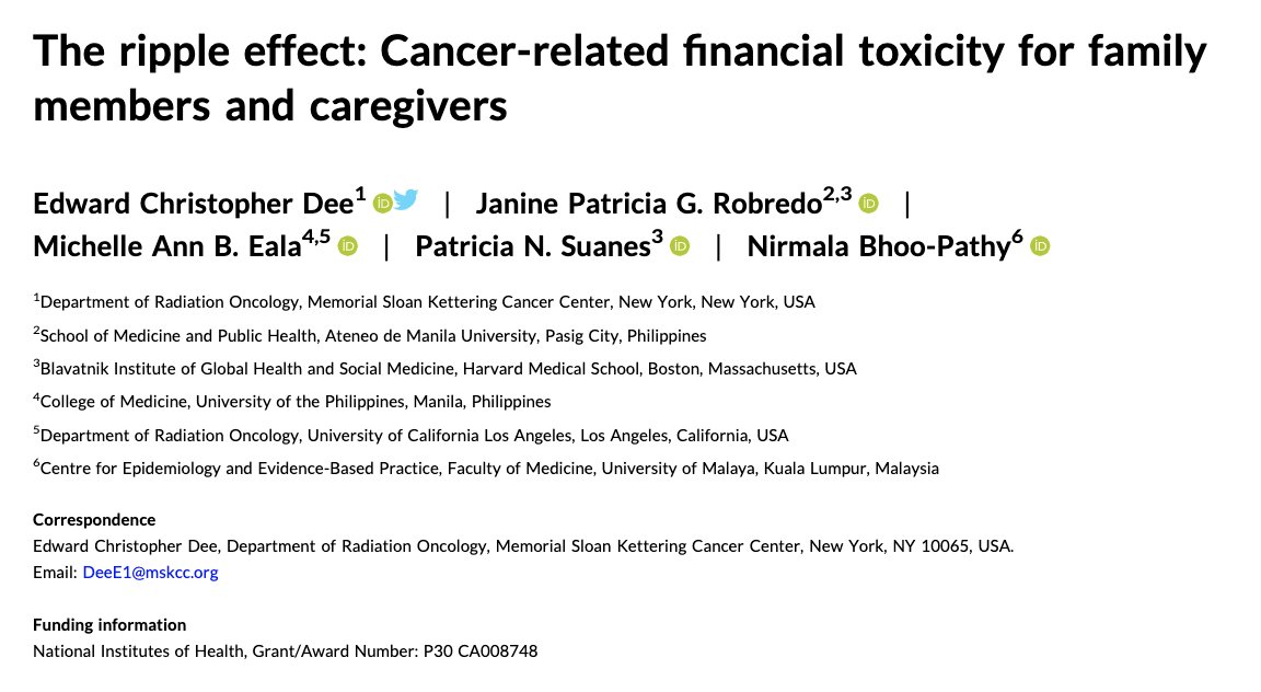 EChrisDee's tweet photo. 📝 Our latest in #PsychoOncology @WileyPsychology shedding light on #cancer related #financial #toxicity as it affects #family &amp; #caregivers in #SoutheastAsia 🌏

🙏 Thank you @JPGRobredo @MichelleEalaMD @Treeecia &amp; Prof Bhoo-Pathy for your insights 🇵🇭🇲🇾

https://t.co/Sdqa28G5ho https://t.co/VGrbrppf39