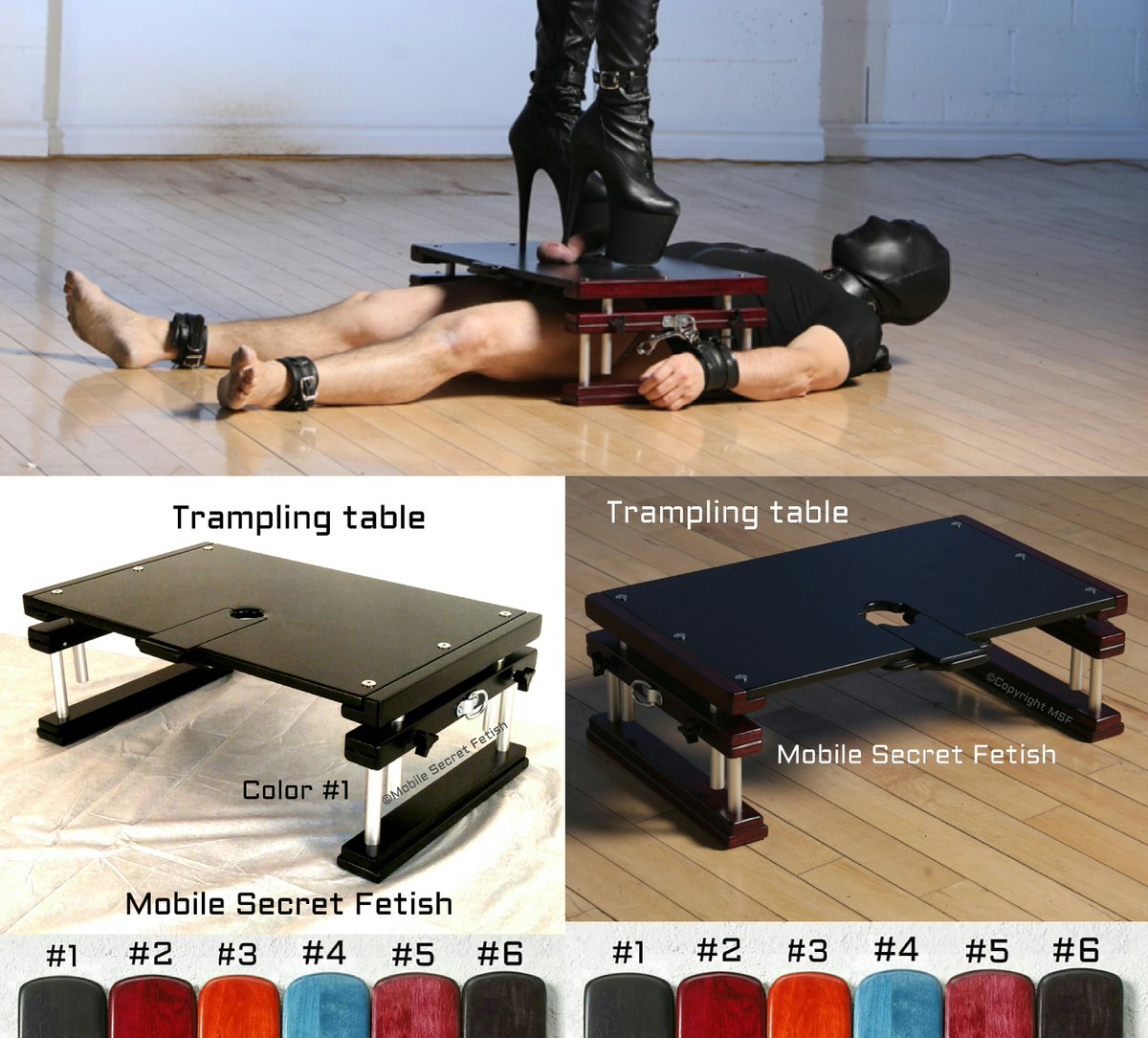 MobileFetish's tweet image. ✨TRAMPLING TABLE✨
Adjustable for opening 
and height.
✨6 colors✨
💥Request and Order, 
please private message.
