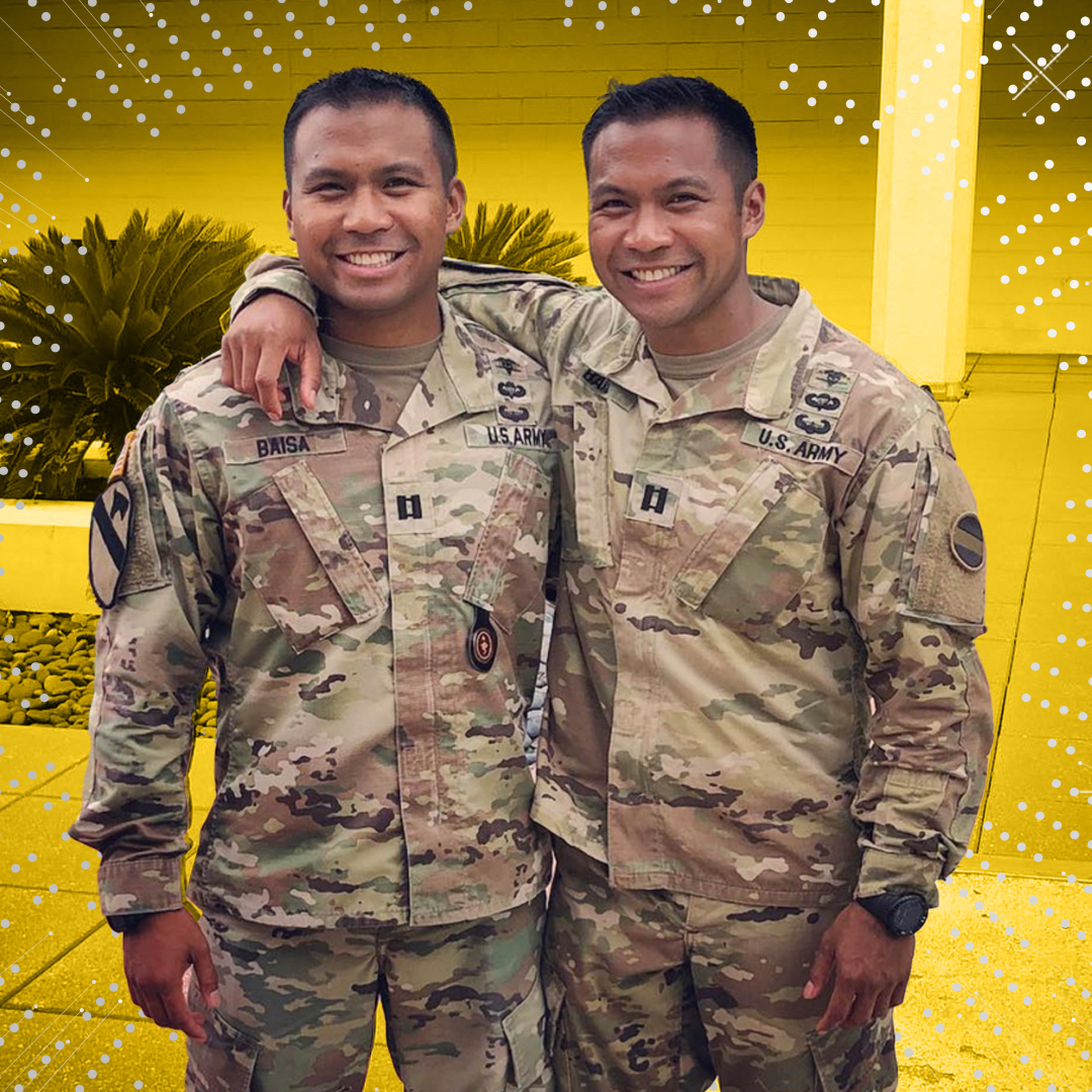 GoArmy's tweet photo. The Baisa twins are examples of leading together in the Army. Serving while studying in the ROTC prepares leaders for lifelong success. Ready? DM us for more info.

📷: Maj. Christopher Baisa https://t.co/cAbVkMEgFh