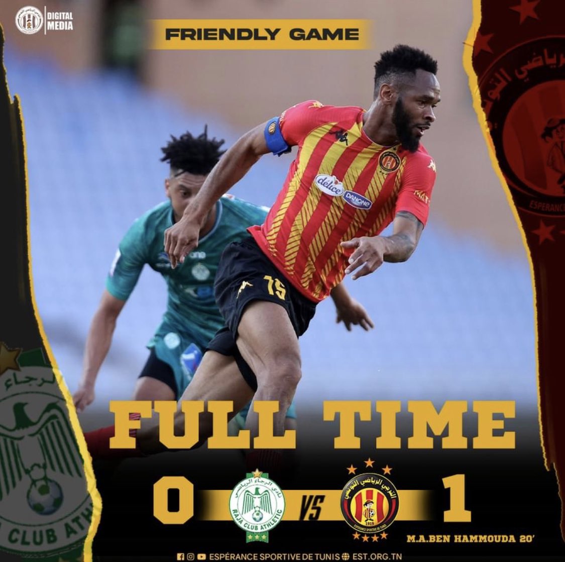 EsperanceTime_'s tweet photo. 🚨⏱️ 90’| Fin du match et Victoire de l’Espérance face au Raja Casablanca 1-0 ! 🔴🟡

⚽️ Ben Hammouda. 

🤔 Votre avis sur ce match ?  #ESTRCA | #Amical https://t.co/iZHDwu0ZlB