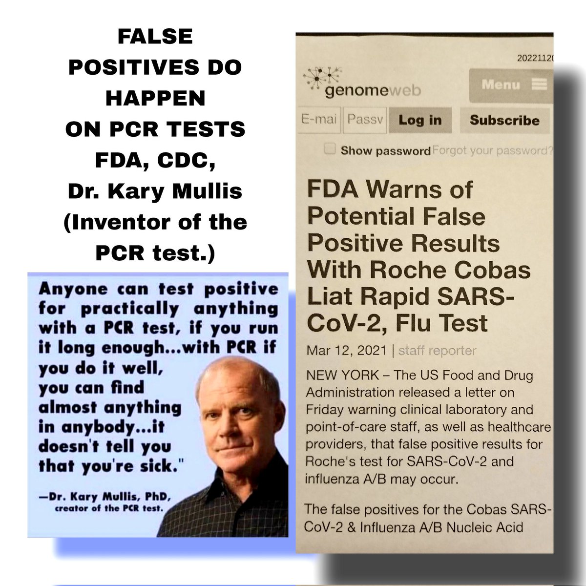 trisha_tommy's tweet photo. DON'T PLAY DOCTOR IF YOU DIDN'T KNOW FALSE POSITIVES CAN OCCUR USING THE #PCR TEST FOR #HIV,#COVID, ETC.
The @US_FDA, @CDCgov,#FAUCI, #karymullis knew..but the NEVADA STATE ATHLETIC COMMISSION DIDN'T- see COURT records.
#boxing 
#idphysicians
#boxingcommissions https://t.co/xU79DTVzMR
