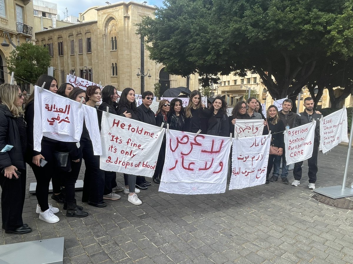 AbaadMENA's tweet photo. “A penalty equal to the scale of the crime”, a unified demand brought together women survivors of sexual assault.
#NoShameNoBlame https://t.co/DeAYJjZ5XP