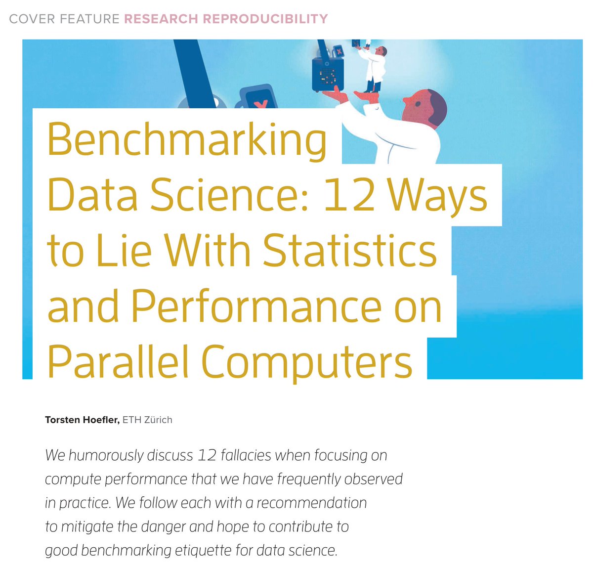 thoefler's tweet photo. As you're browsing through #NeurIPS2022 papers and posters and performance numbers, keep some fallacies of reporting in mind. Many issues arise at the intersection of #DeepLearning and #HPC in practice!

https://t.co/Sqf3i23Pkg

https://t.co/rleISOSGQ7 https://t.co/bMoXj18AYx